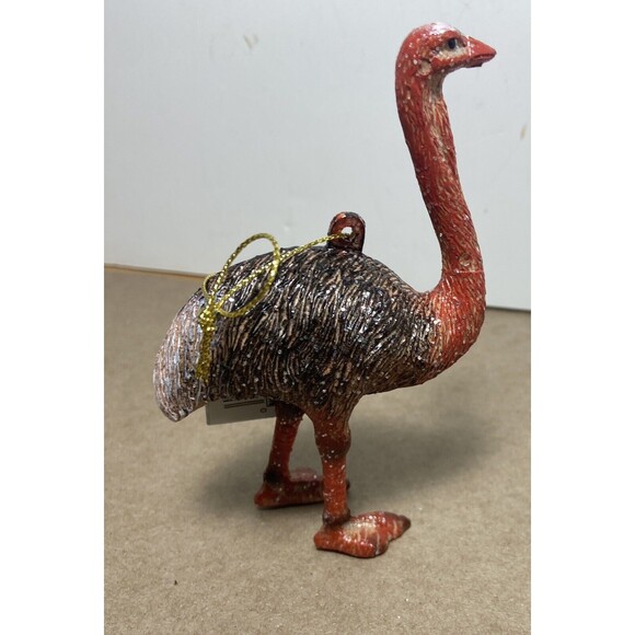 Kurt Adler Ostrich Ornament Hanging Wild Animal 4.75 inch Christmas Realistic - Picture 3 of 7